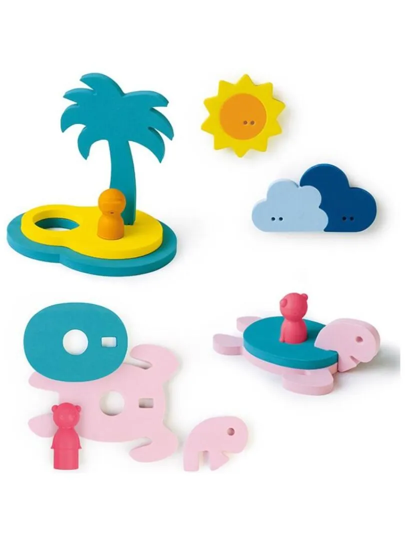 3D bath puzzle Island Treasure Multicolor