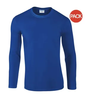 5-pack Long Sleeve Men's Royal Blue Gildan T-shirts