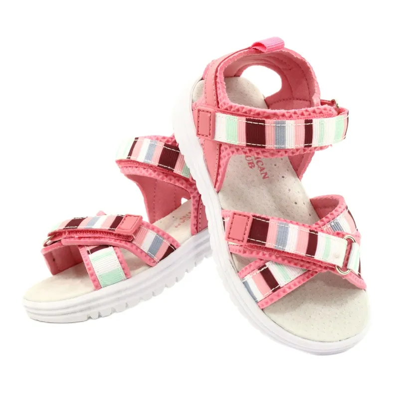 American Club Velcro Sandals Pink RL44 / 21 - Peach