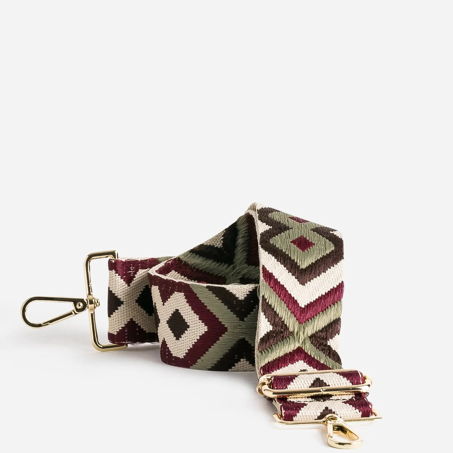 Removable ethnic patterned beige shoulder strap - Eram Accessories | ERAM