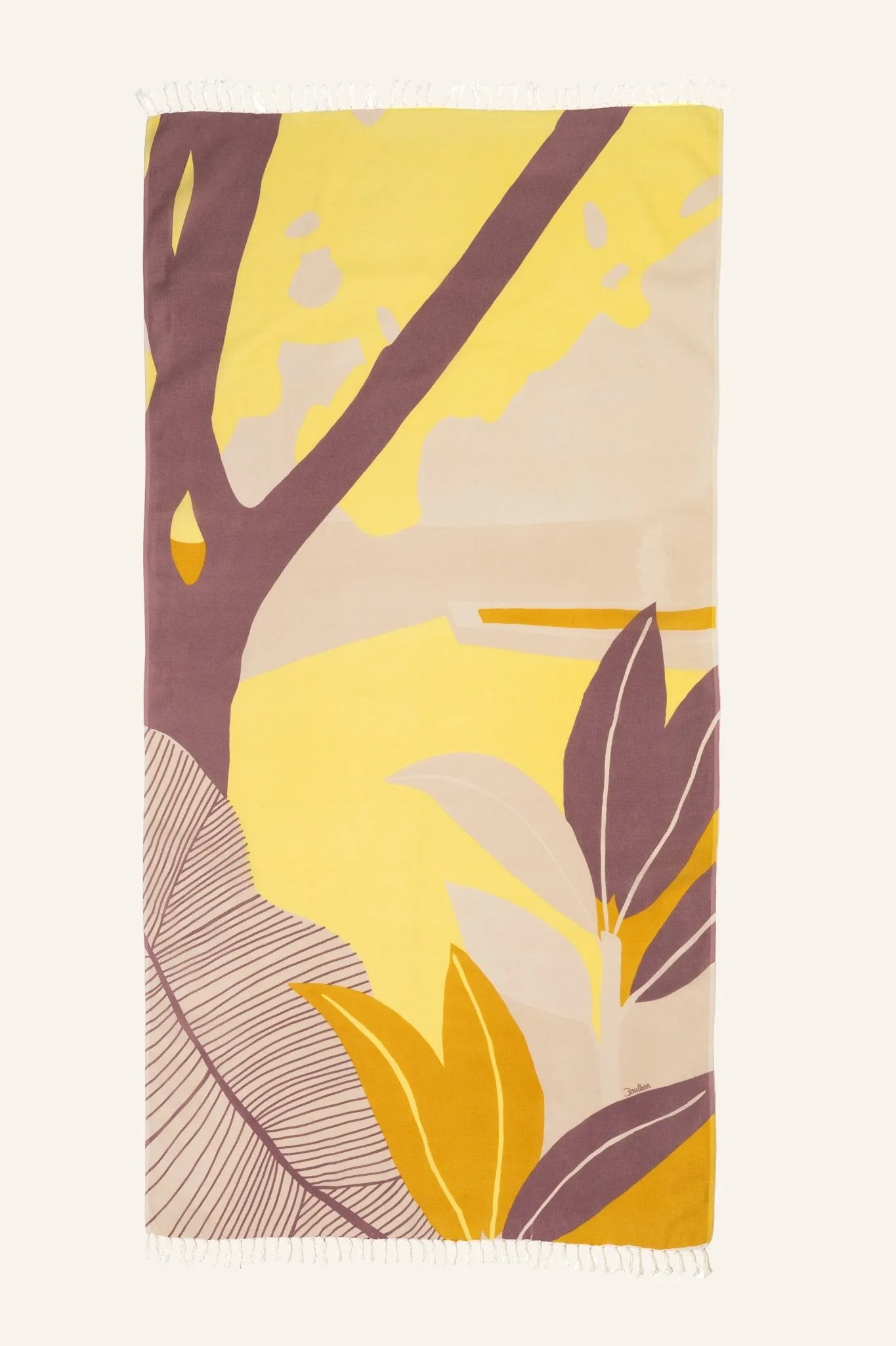 Beach Towel - Yellow Garden