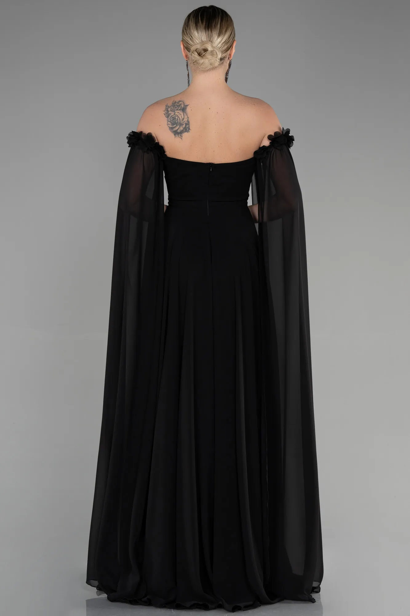 Black Chiffon Evening Gown ABU3462