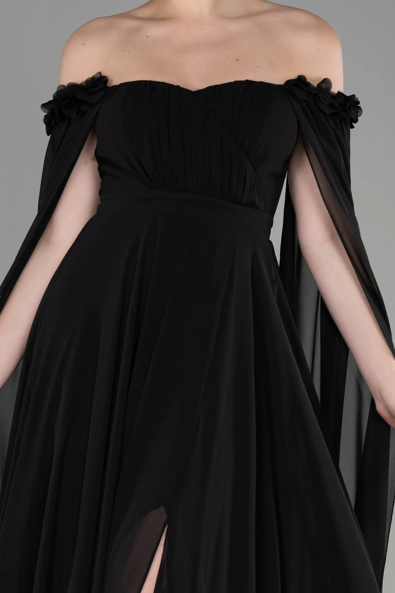 Black Chiffon Evening Gown ABU3462