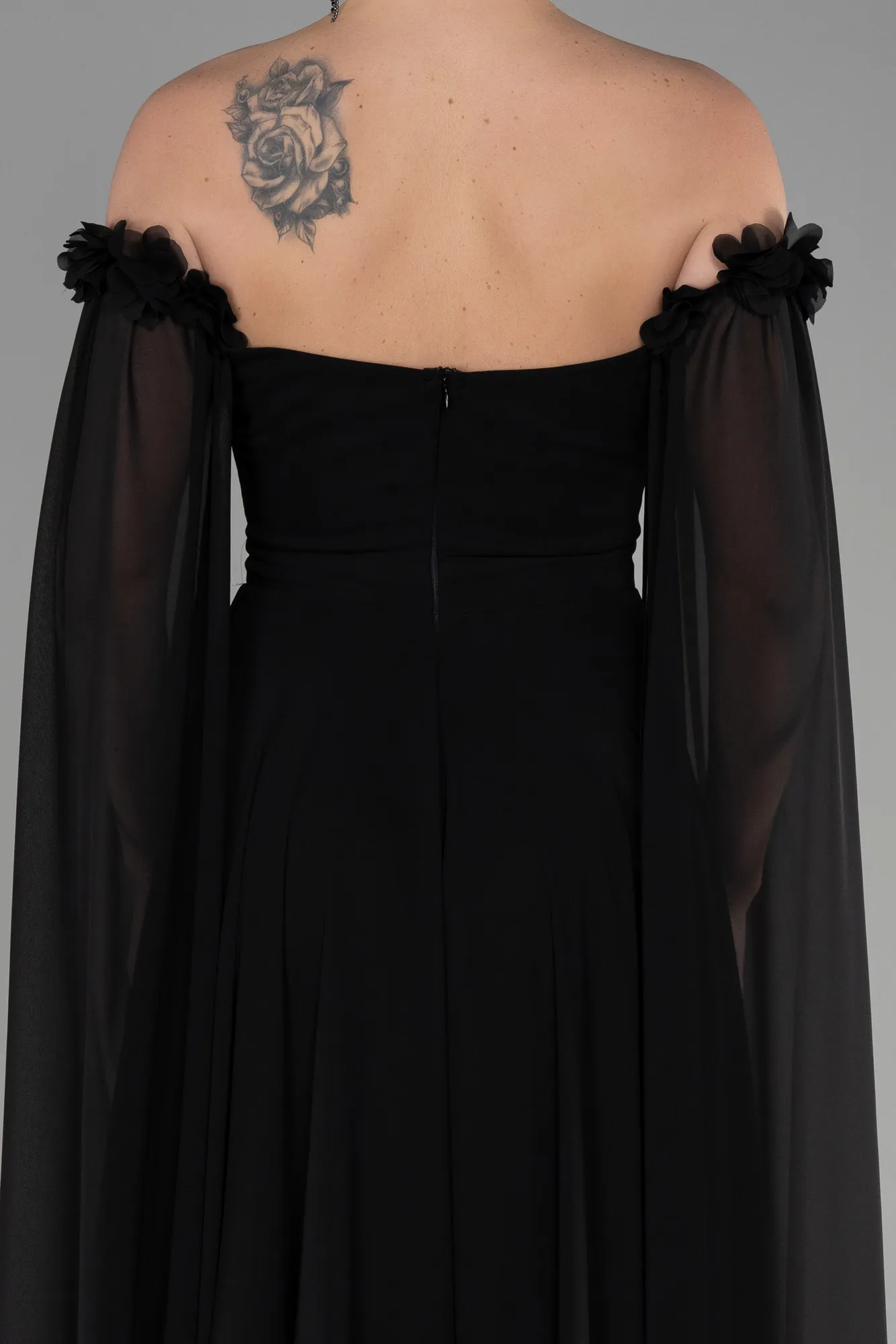 Black Chiffon Evening Gown ABU3462