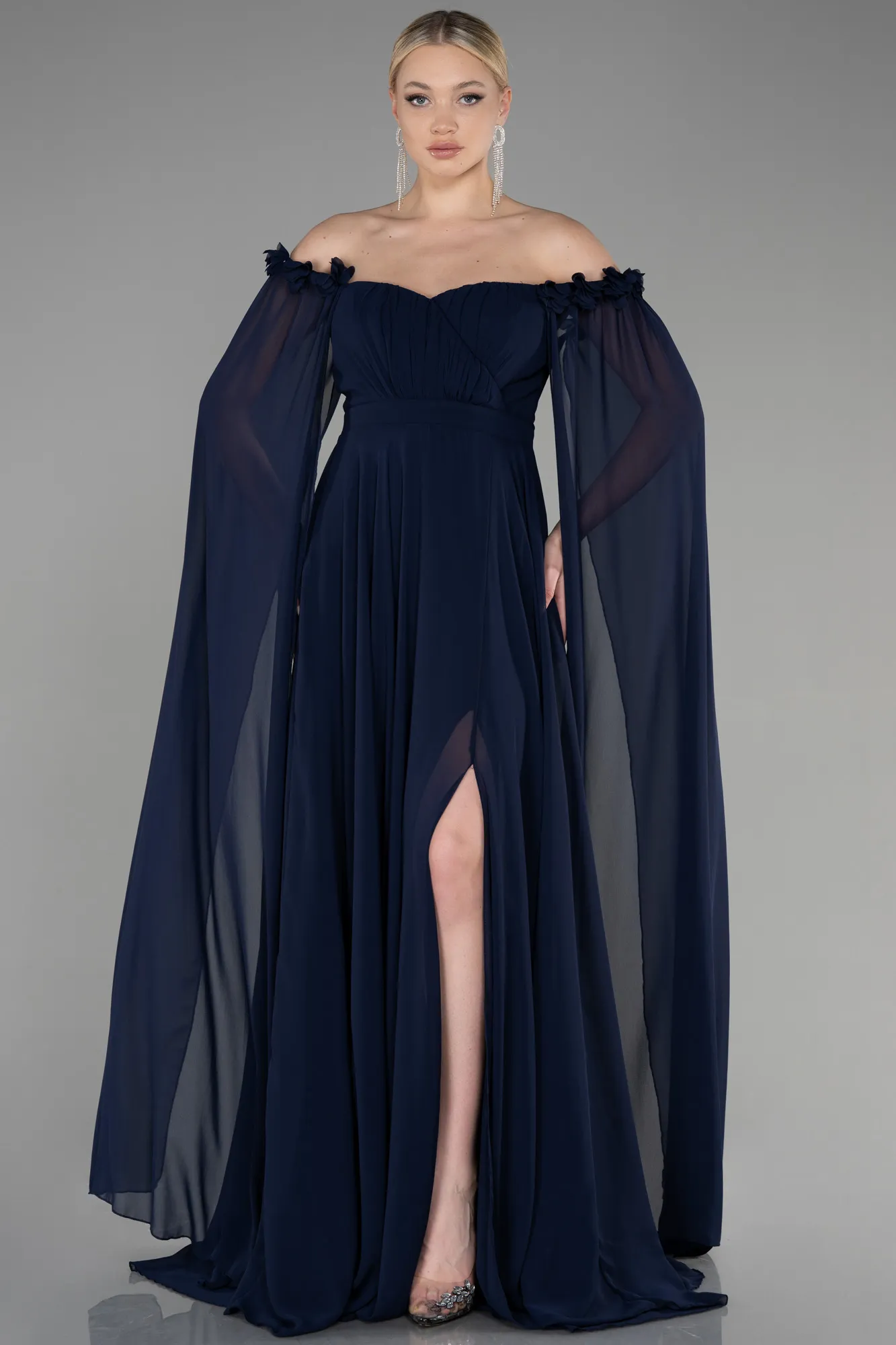 Black Chiffon Evening Gown ABU3462