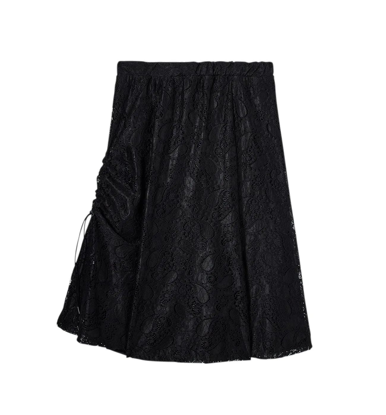 Black Lace Midi Skirt