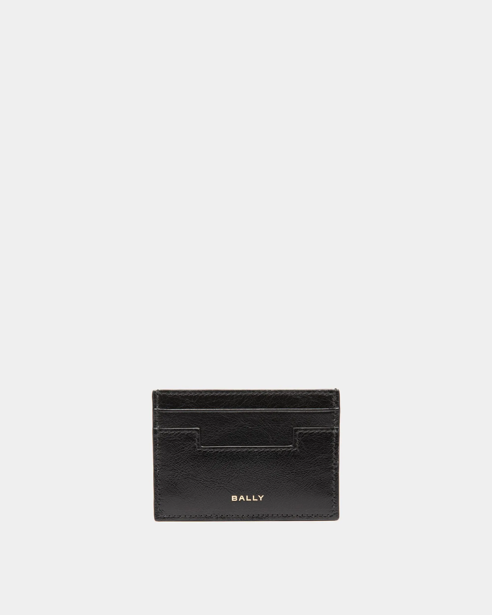 Black Leather Bally Easy Card Holder