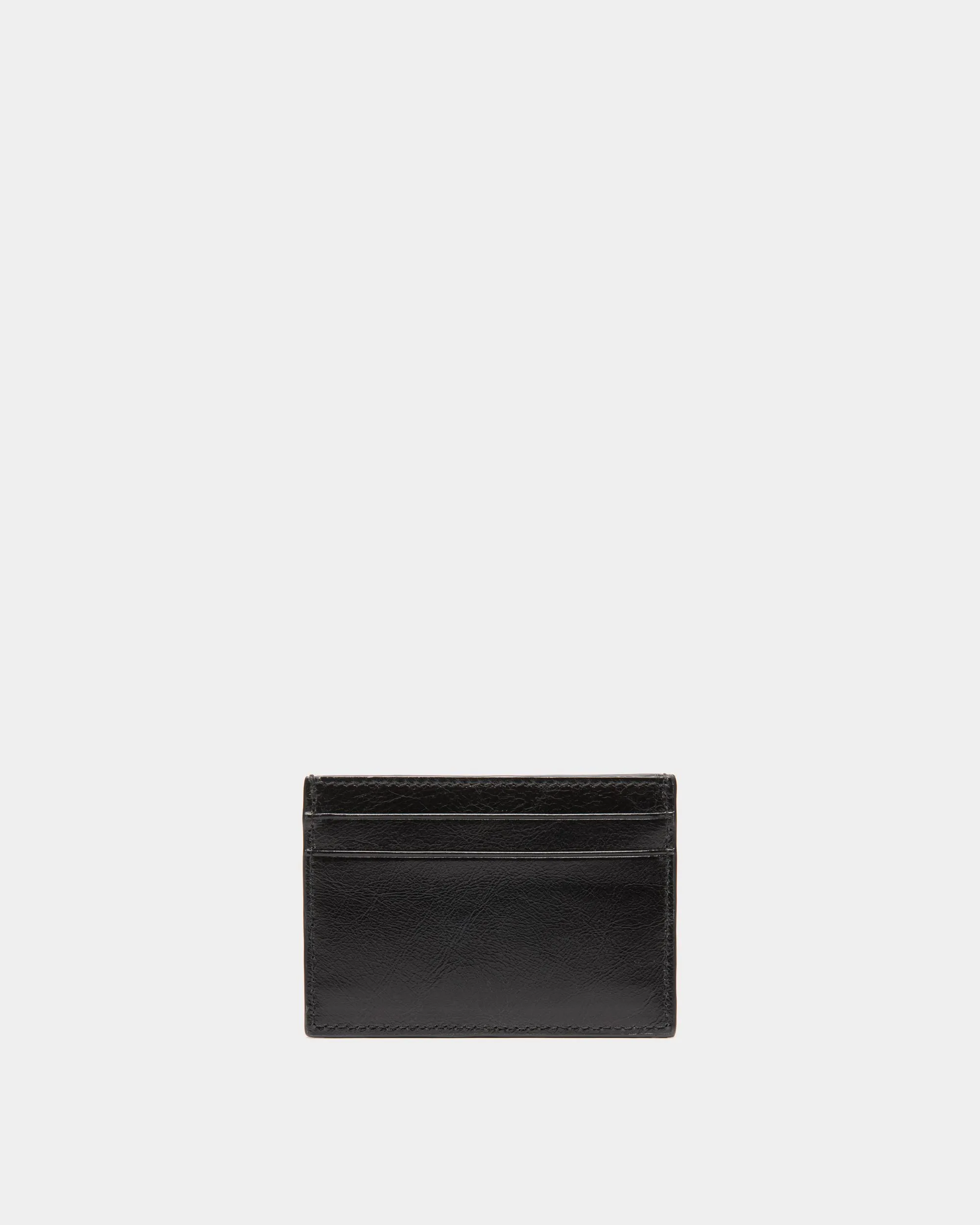 Black Leather Bally Easy Card Holder