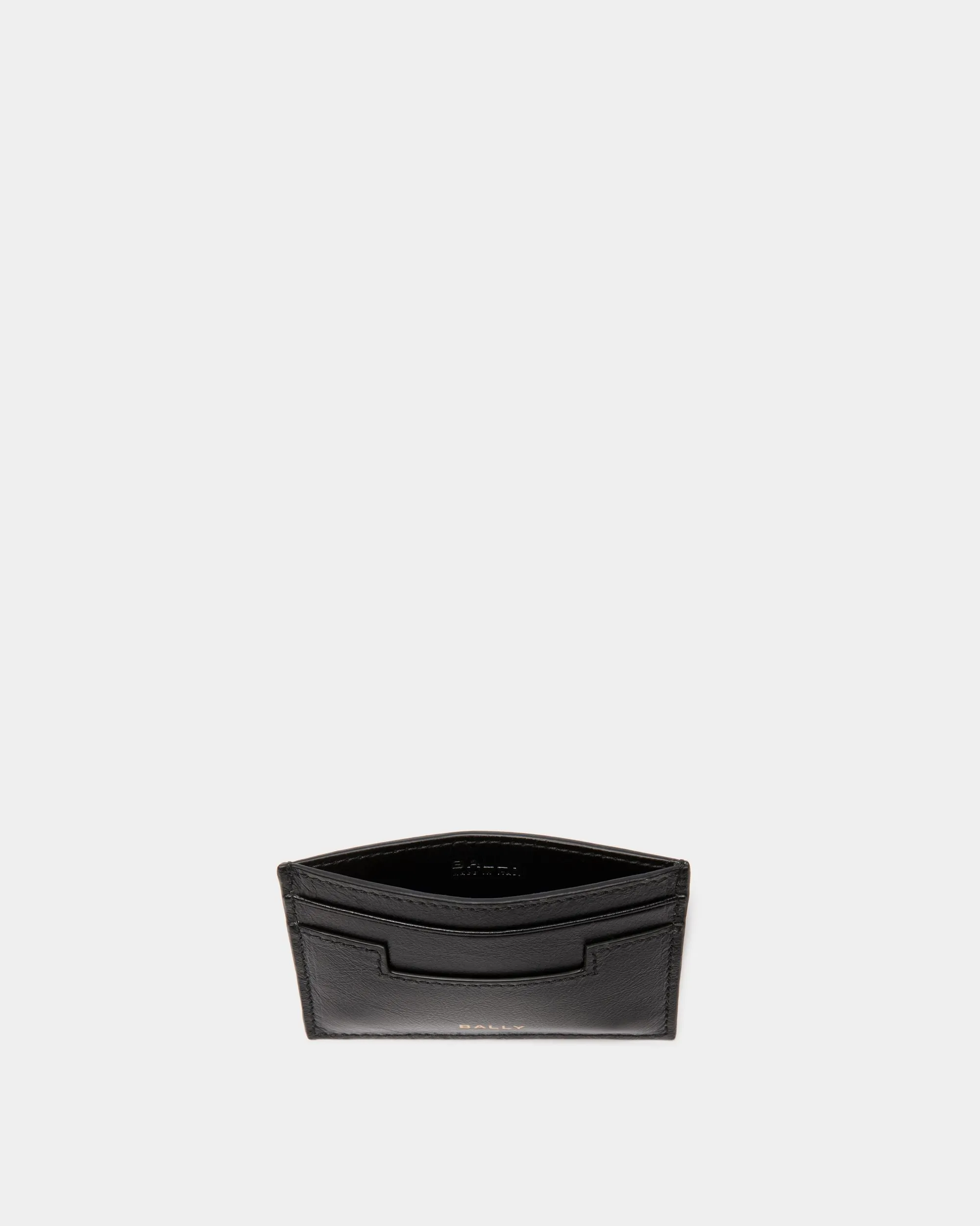 Black Leather Bally Easy Card Holder