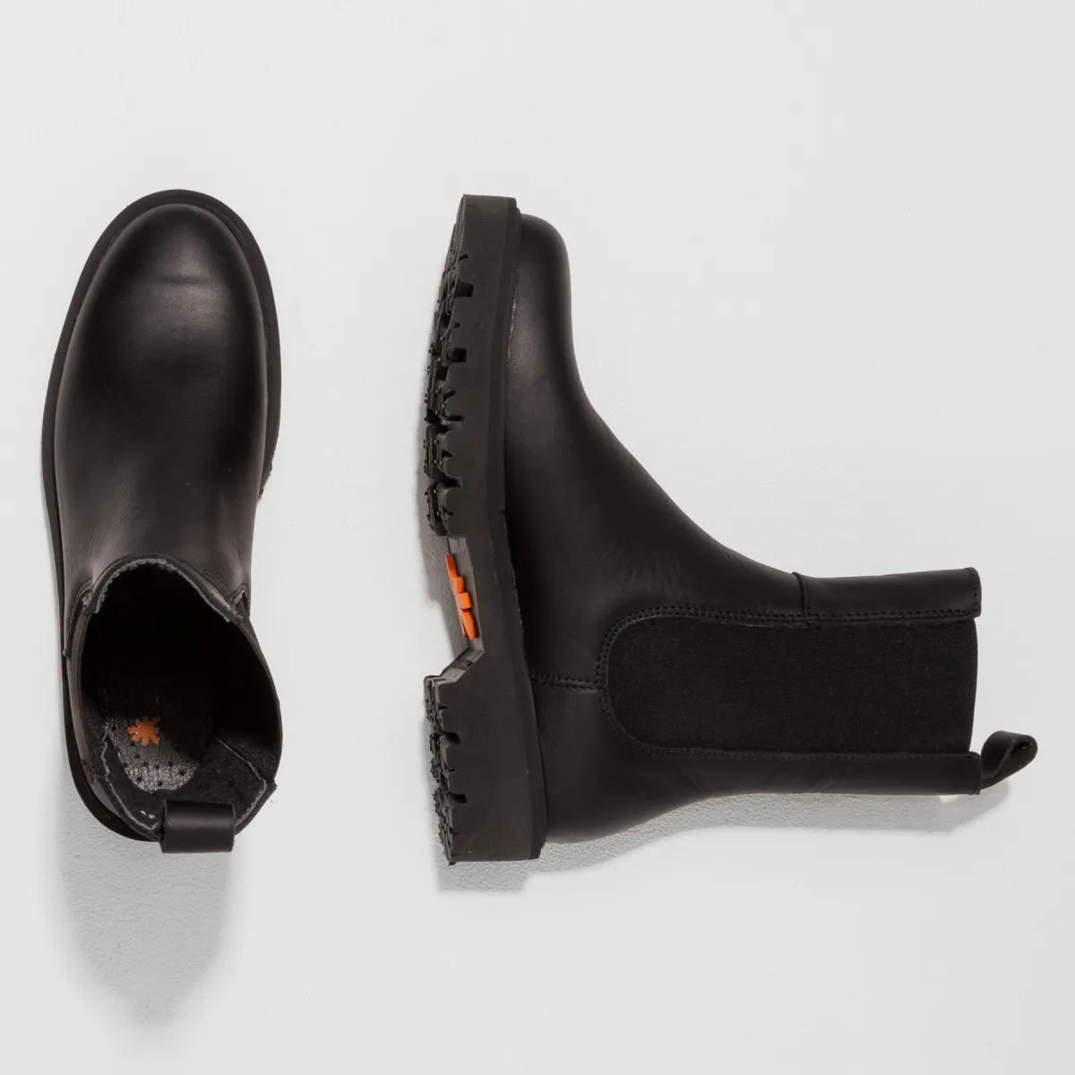 Black Leather Matte Chelsea Boots