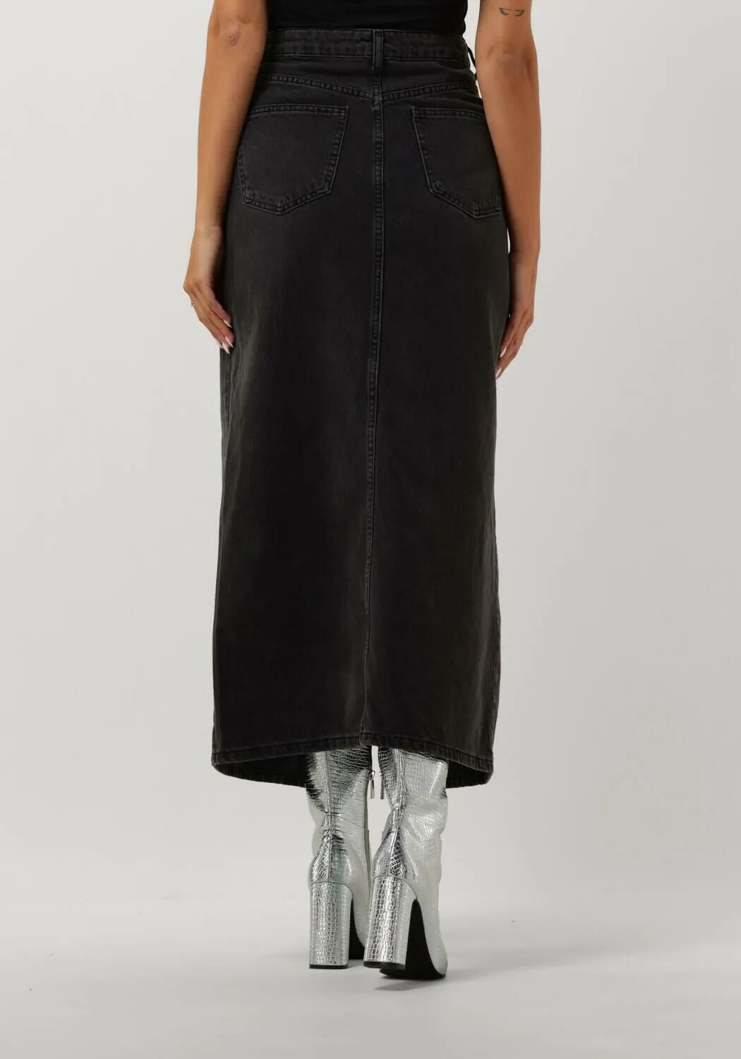 Black neo noir Denim Skirt frankie d