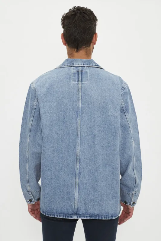 Blue denim work jacket