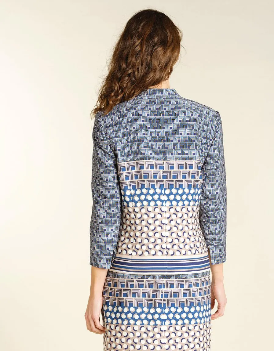 Blue geometric jacket - Jackets