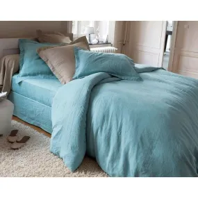 Blue Linen Flat Sheet - 3 SUISSES