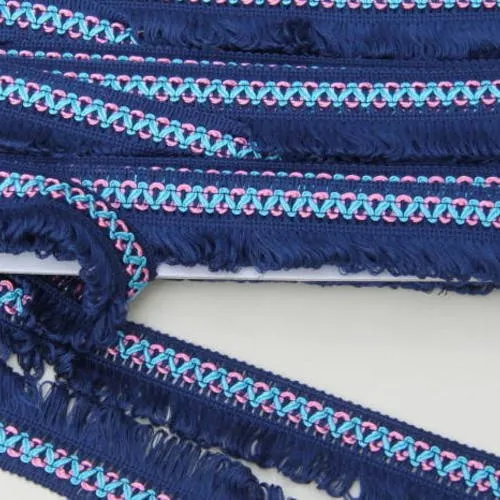 Blue Thai trim with small tassels. gpi 14