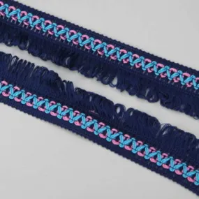 Blue Thai trim with small tassels. gpi 14