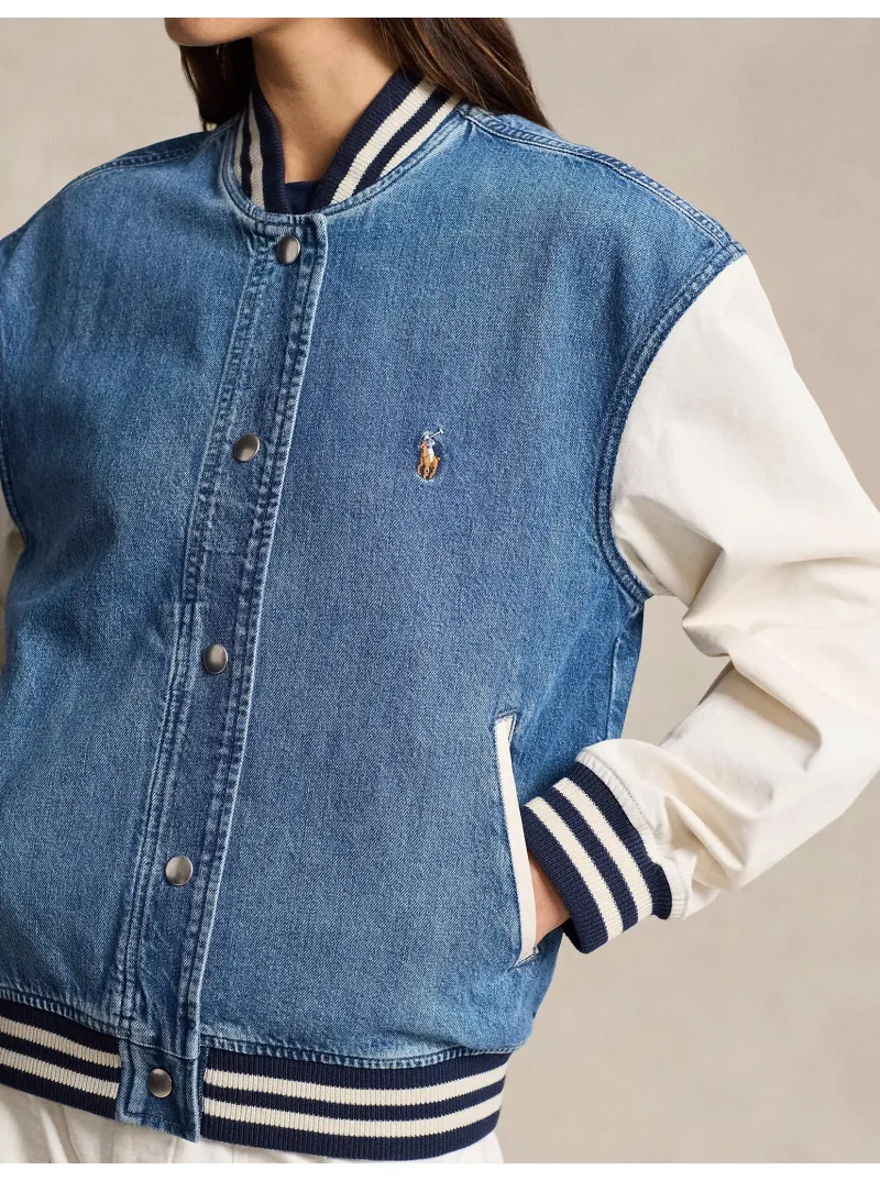 Bombers blue denim Polo Ralph lauren