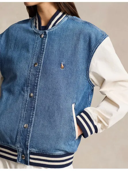 Bombers blue denim Polo Ralph lauren