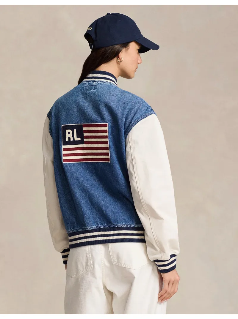 Bombers blue denim Polo Ralph lauren