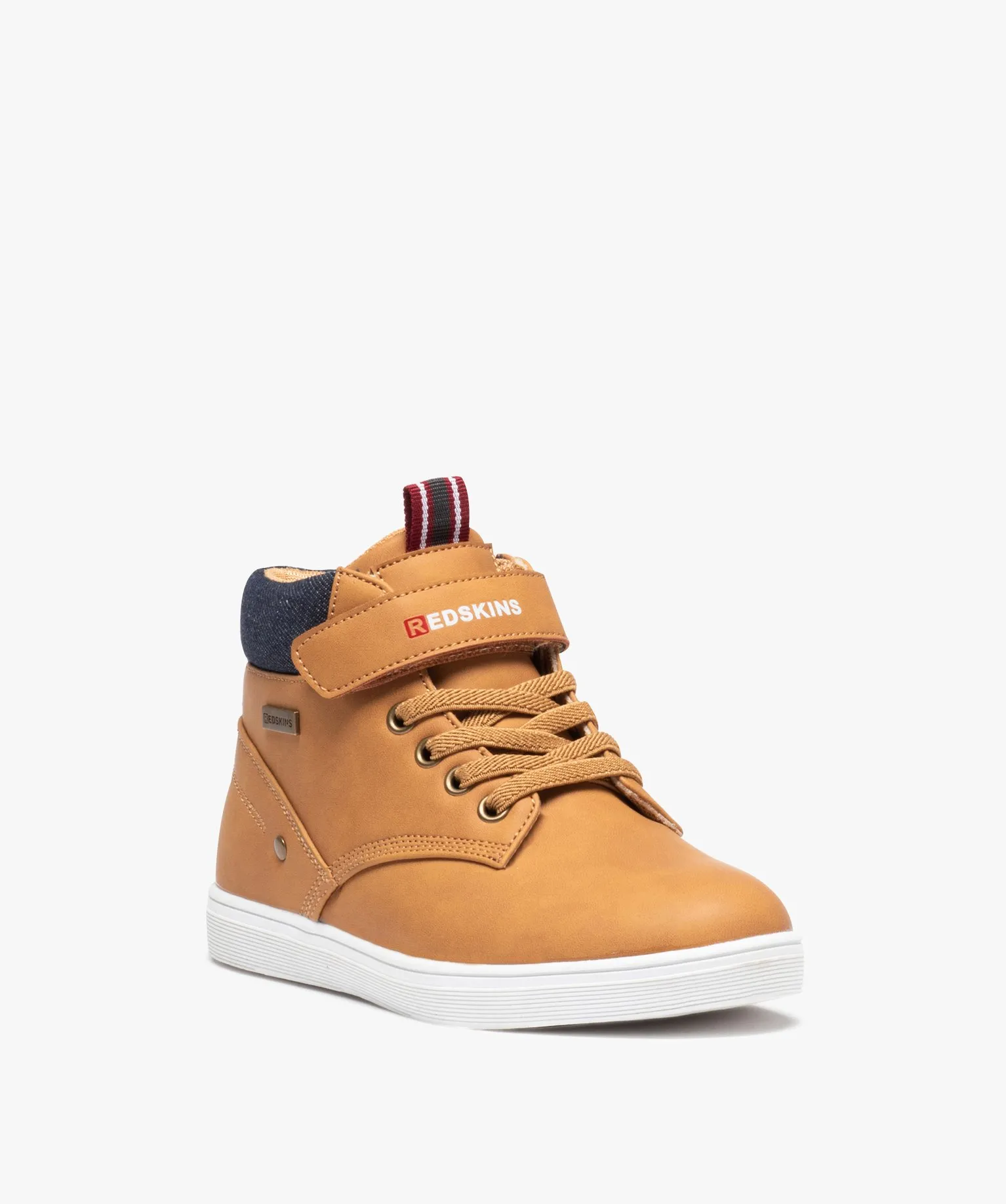 boots garcon unies a scratch avec detail en denim - redskins orange boots et bottillons