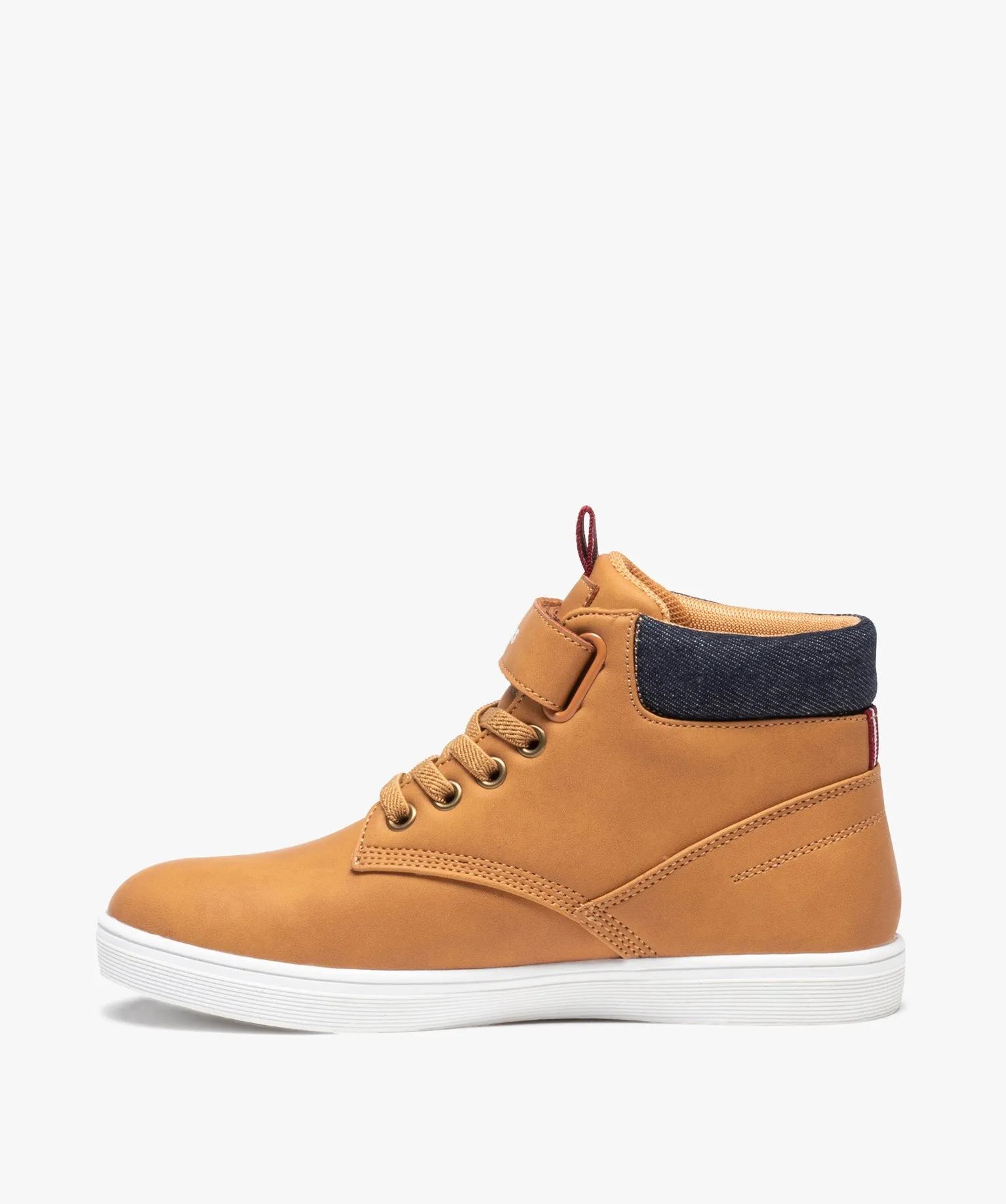 boots garcon unies a scratch avec detail en denim - redskins orange boots et bottillons