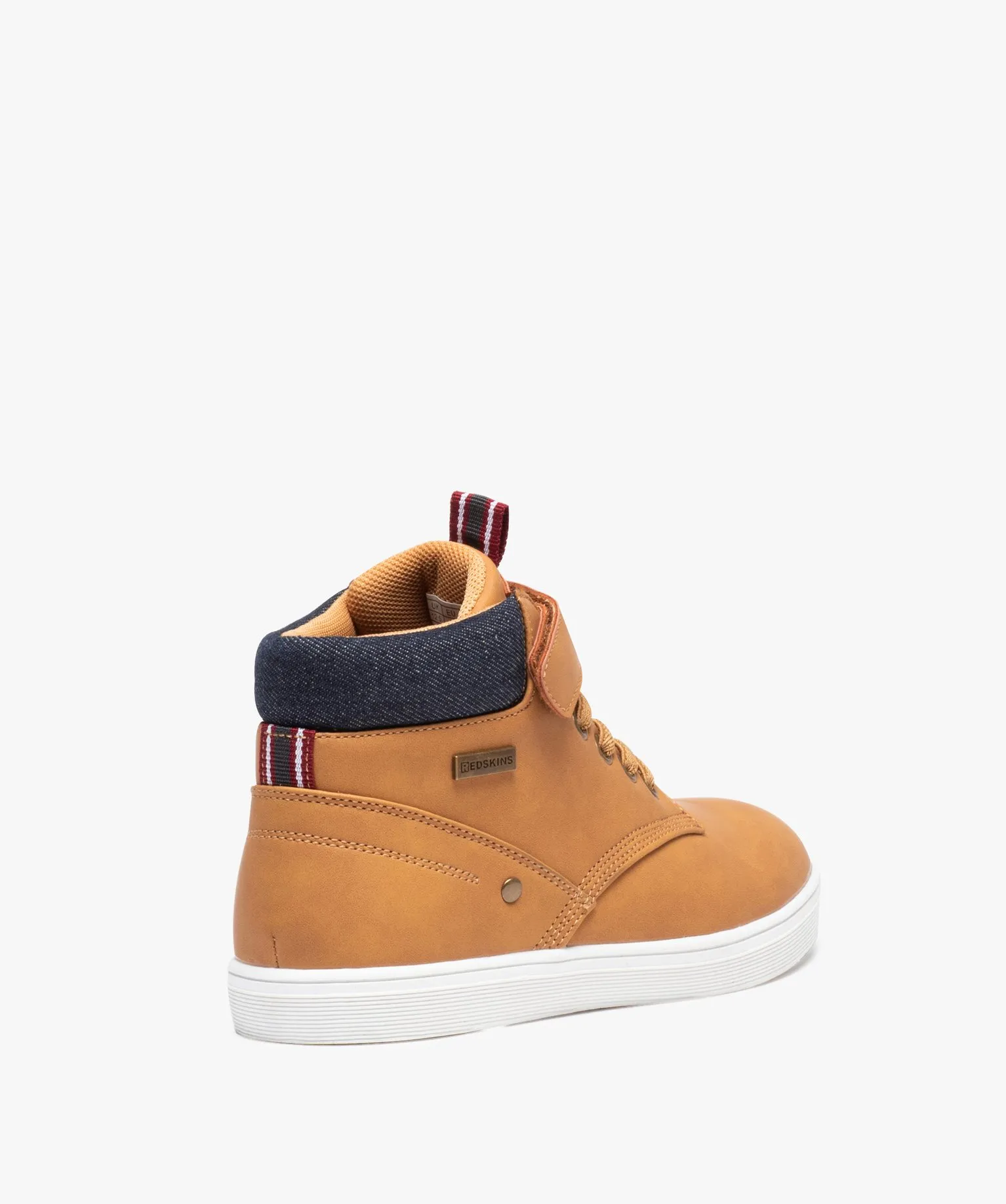 boots garcon unies a scratch avec detail en denim - redskins orange boots et bottillons