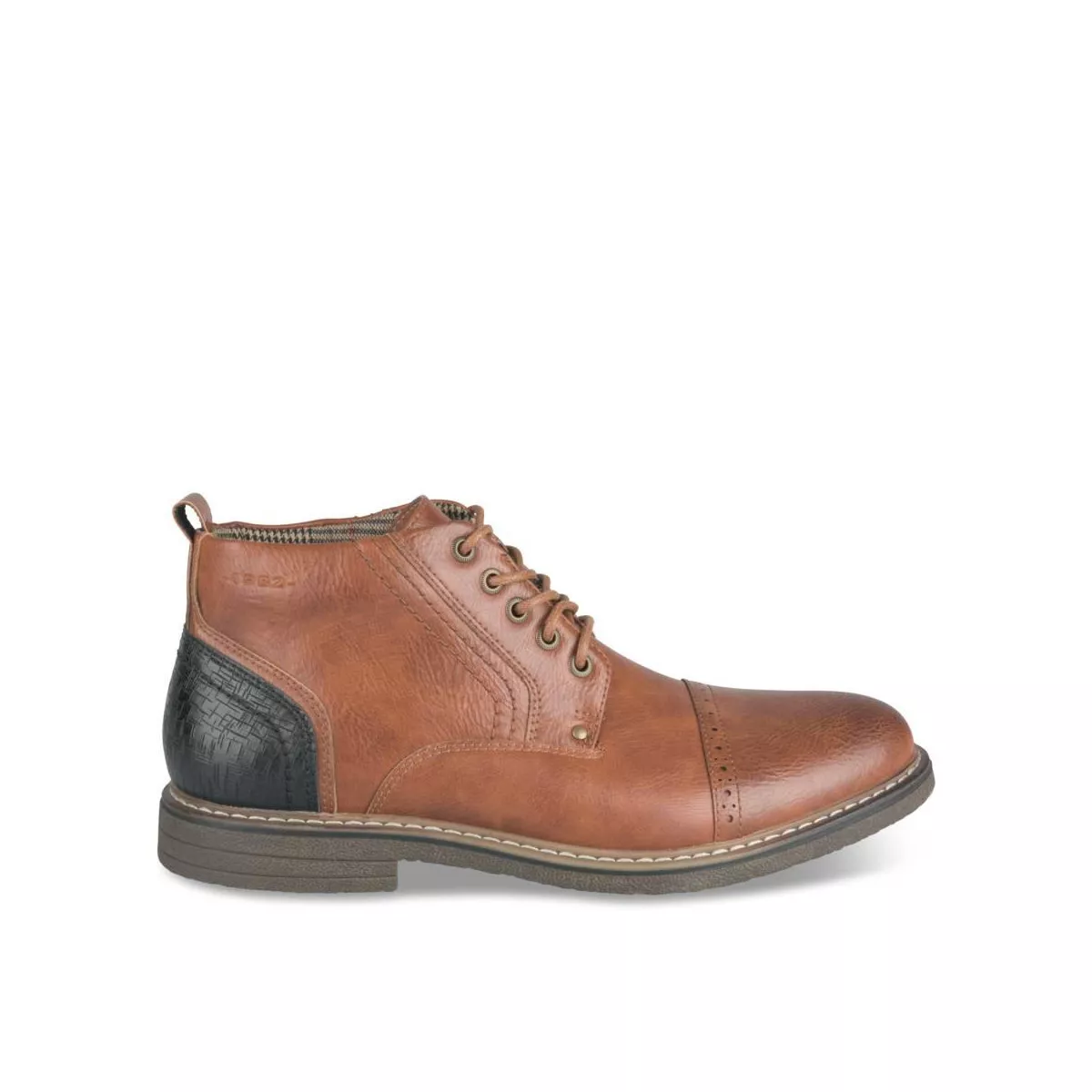 Bottines COGNAC DENIM SIDE