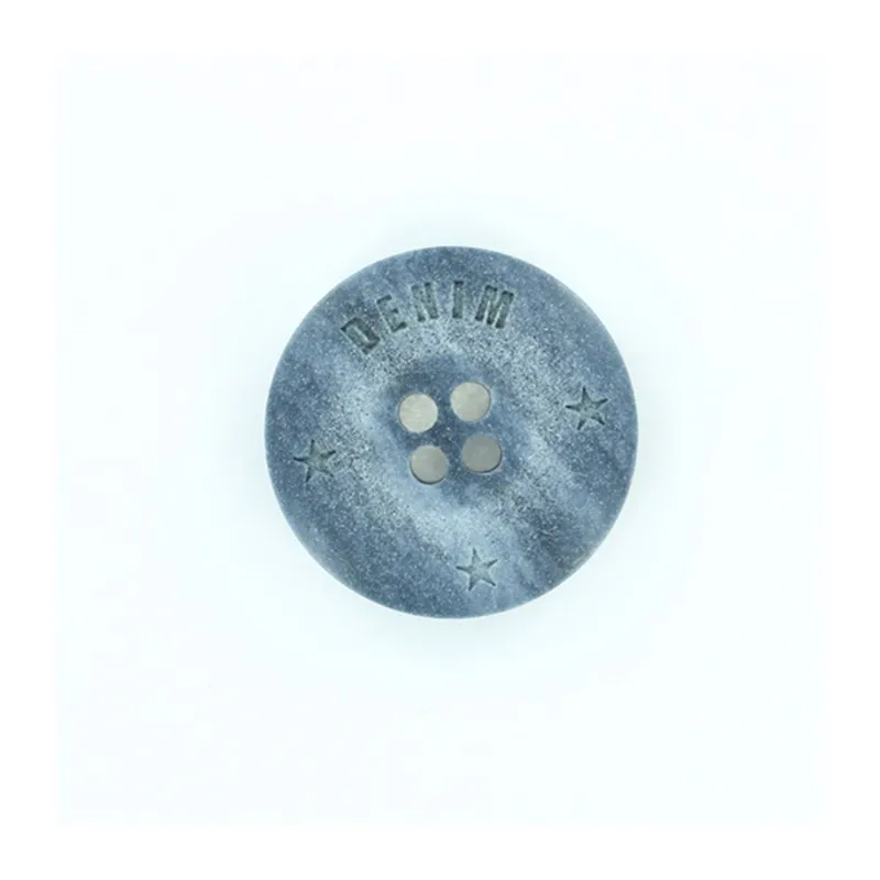 Polyester Rocky Denim Gray Rock Button