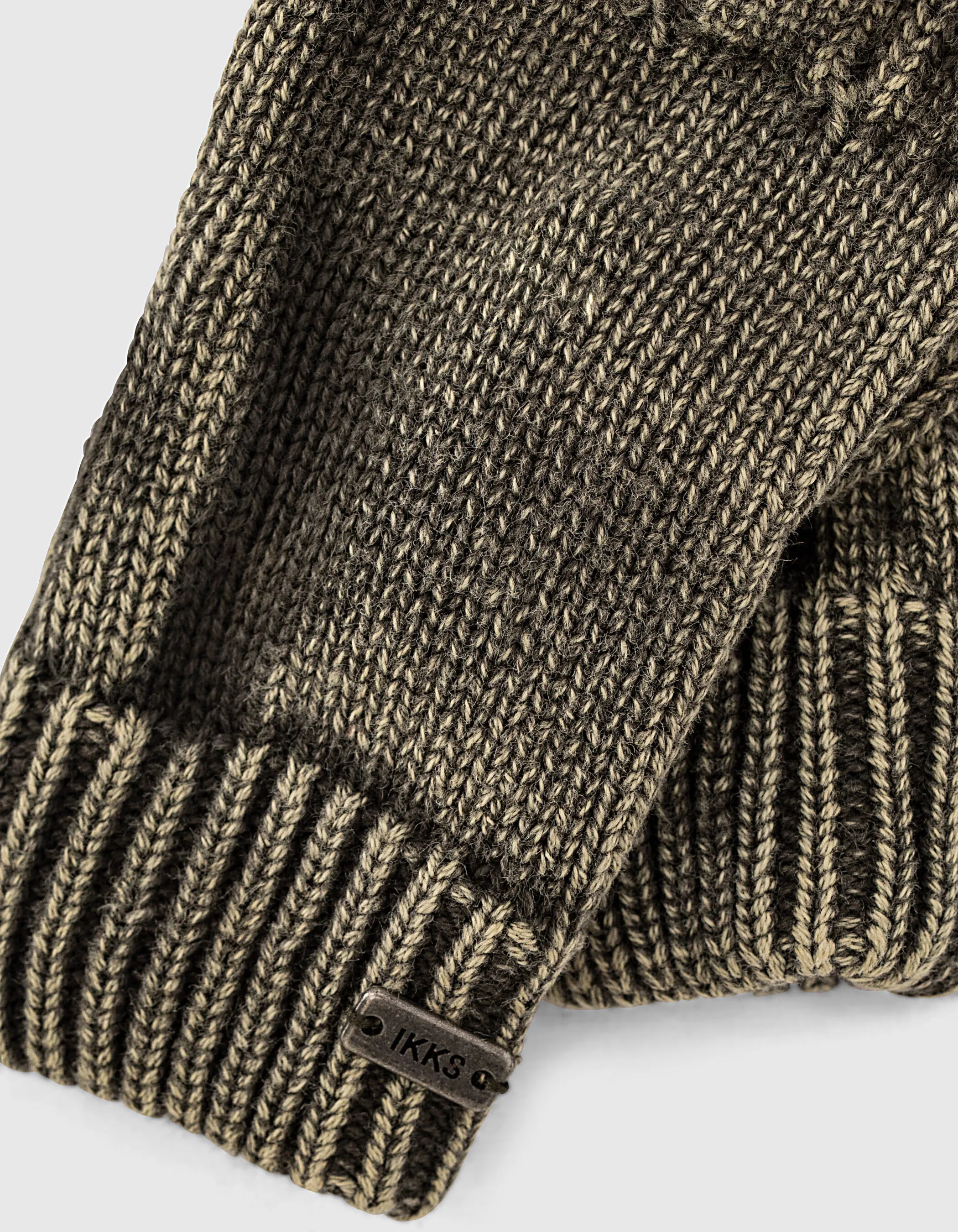 Boys' Ribbed Knit Vintage Wash Bronze Gloves