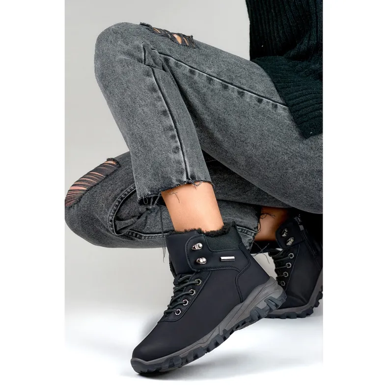 High black mountain shoes for women.