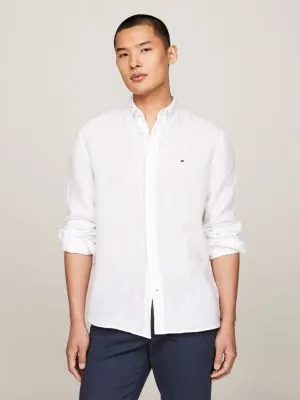 Standard Linen Pigment Dyed Shirt | White | Tommy Hilfiger