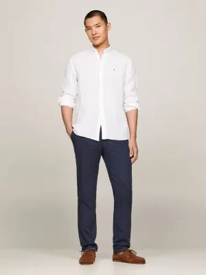 Standard Linen Pigment Dyed Shirt | White | Tommy Hilfiger