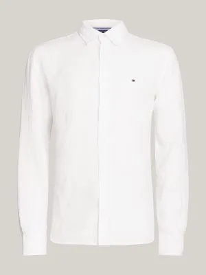 Standard Linen Pigment Dyed Shirt | White | Tommy Hilfiger