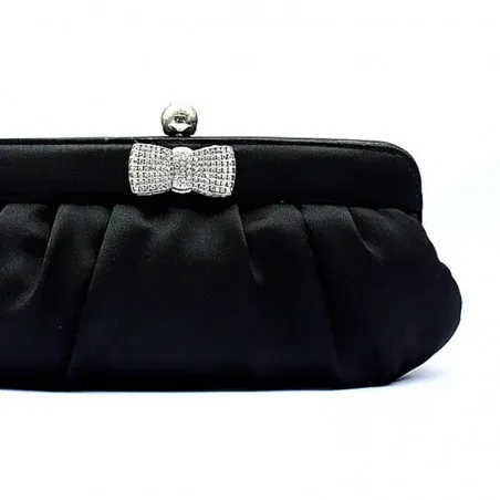 Chic black evening clutch bag