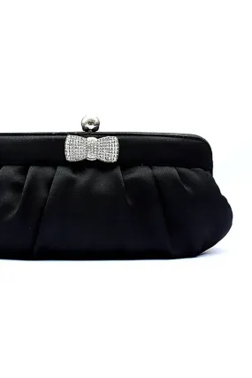 Chic black evening clutch bag