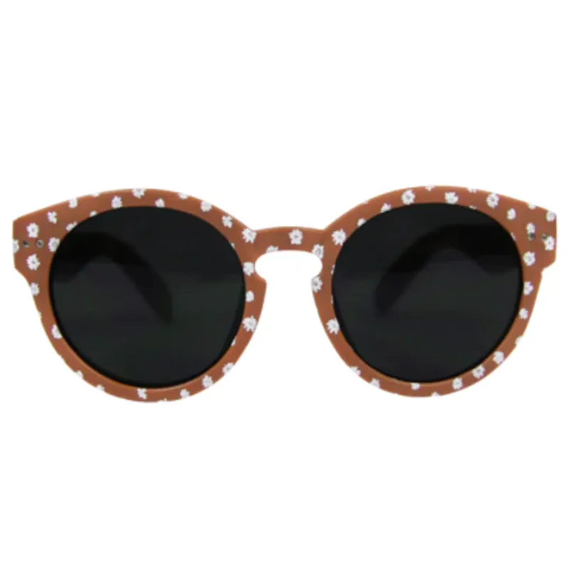 Children's Sunglasses Caramel & Flowers - littlecasba.com