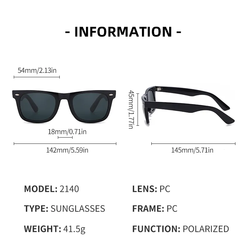 Classic 2140 Designer Sunglasses - Best Wholesale Prices for Polarized Sunglasses