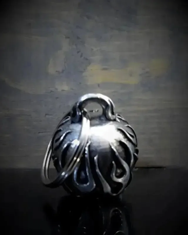 Unique Motorcycle Bell Skull Diamond Flame