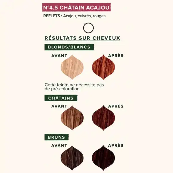 Plant-Based Chestnut Mahogany Hair Color N°4.5 - Emblica