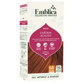 Plant-Based Chestnut Mahogany Hair Color N°4.5 - Emblica