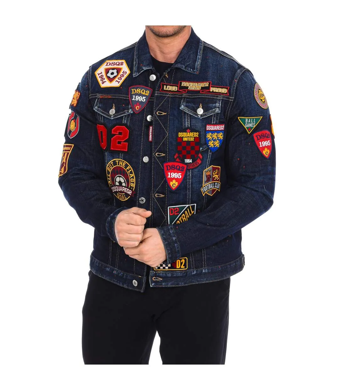 Denim jacket patches men S74AM1079-S30664