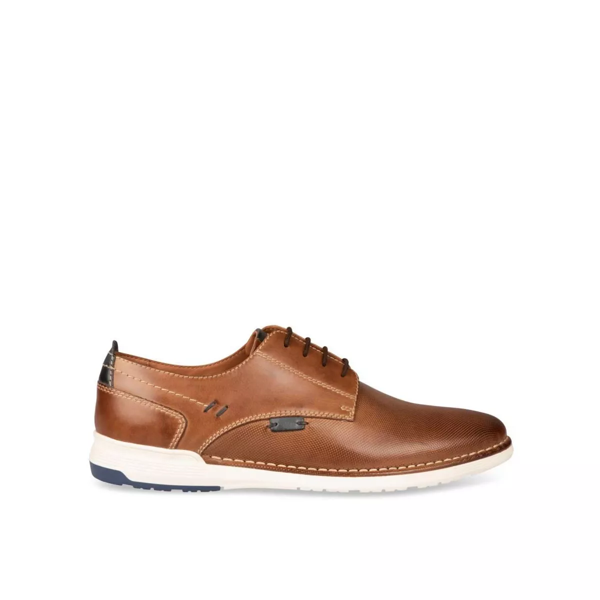 Derbies COGNAC DENIM SIDE CUIR