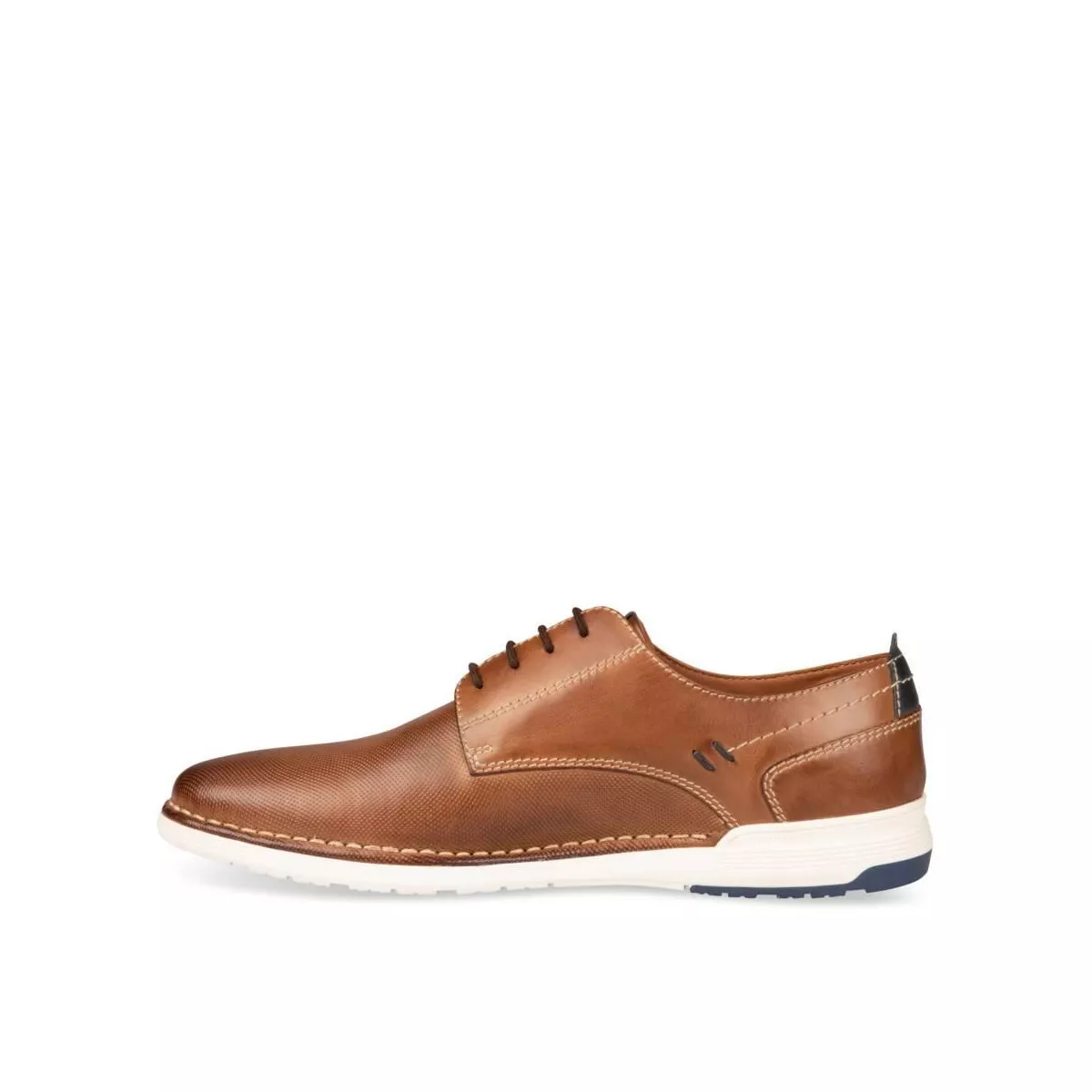 Derbies COGNAC DENIM SIDE CUIR