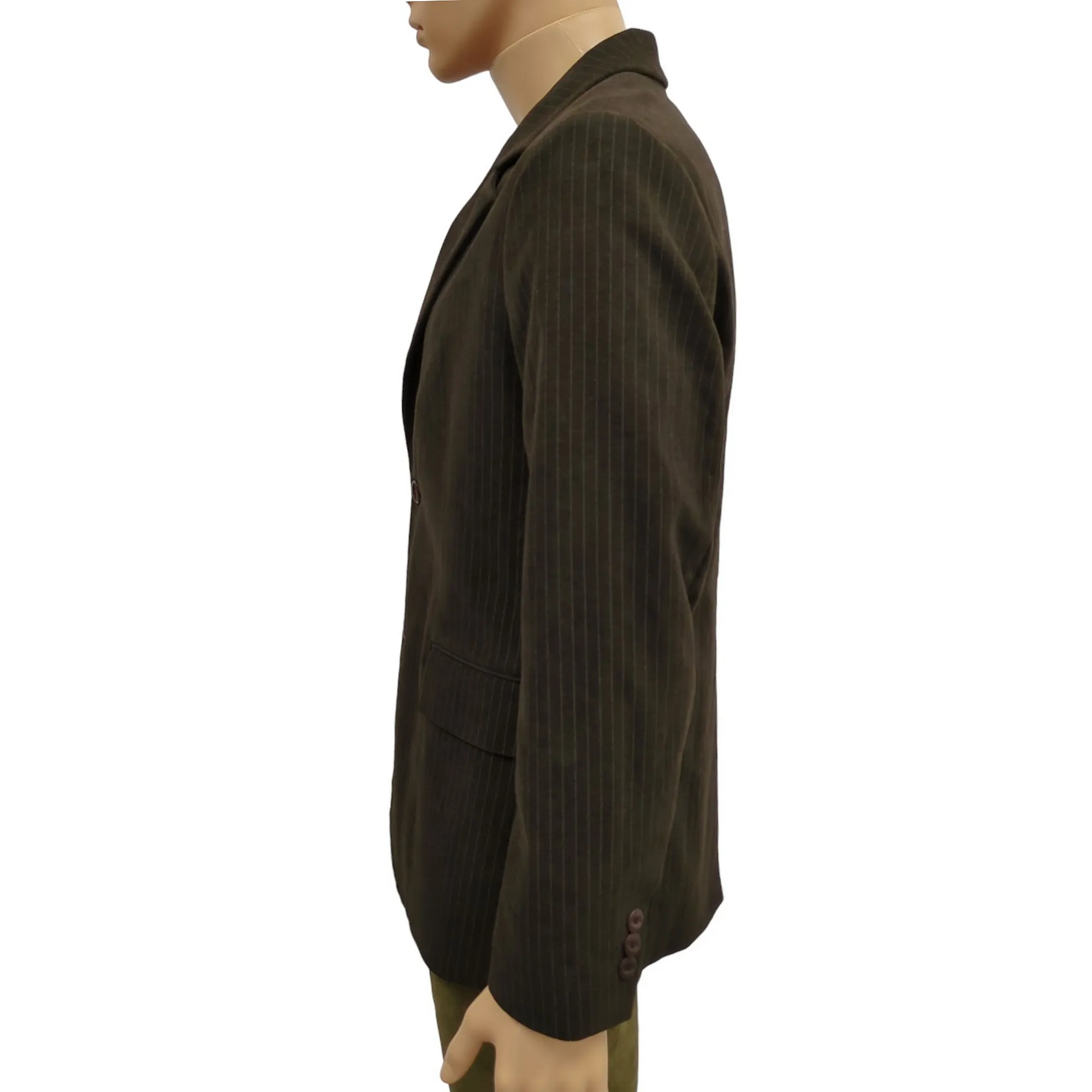 Eden Park Brown Striped T S Blazer Suit Jacket