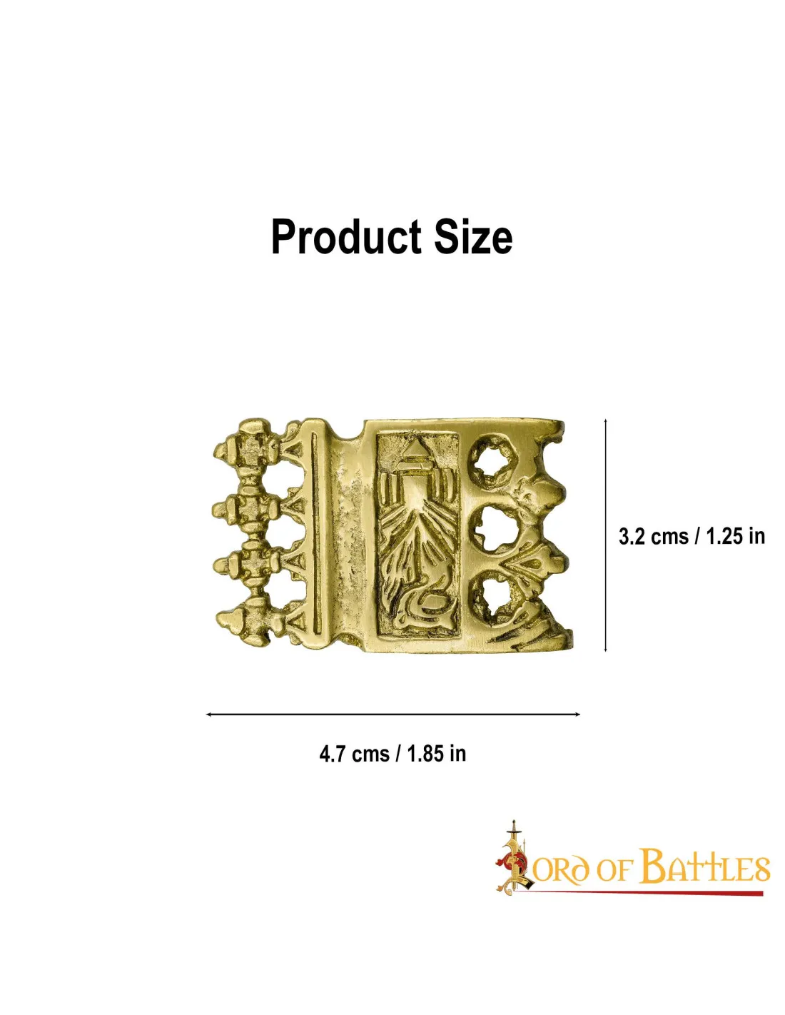 Viking and Medieval Brass Plated Belt Ornaments Set of 5 ⚔️