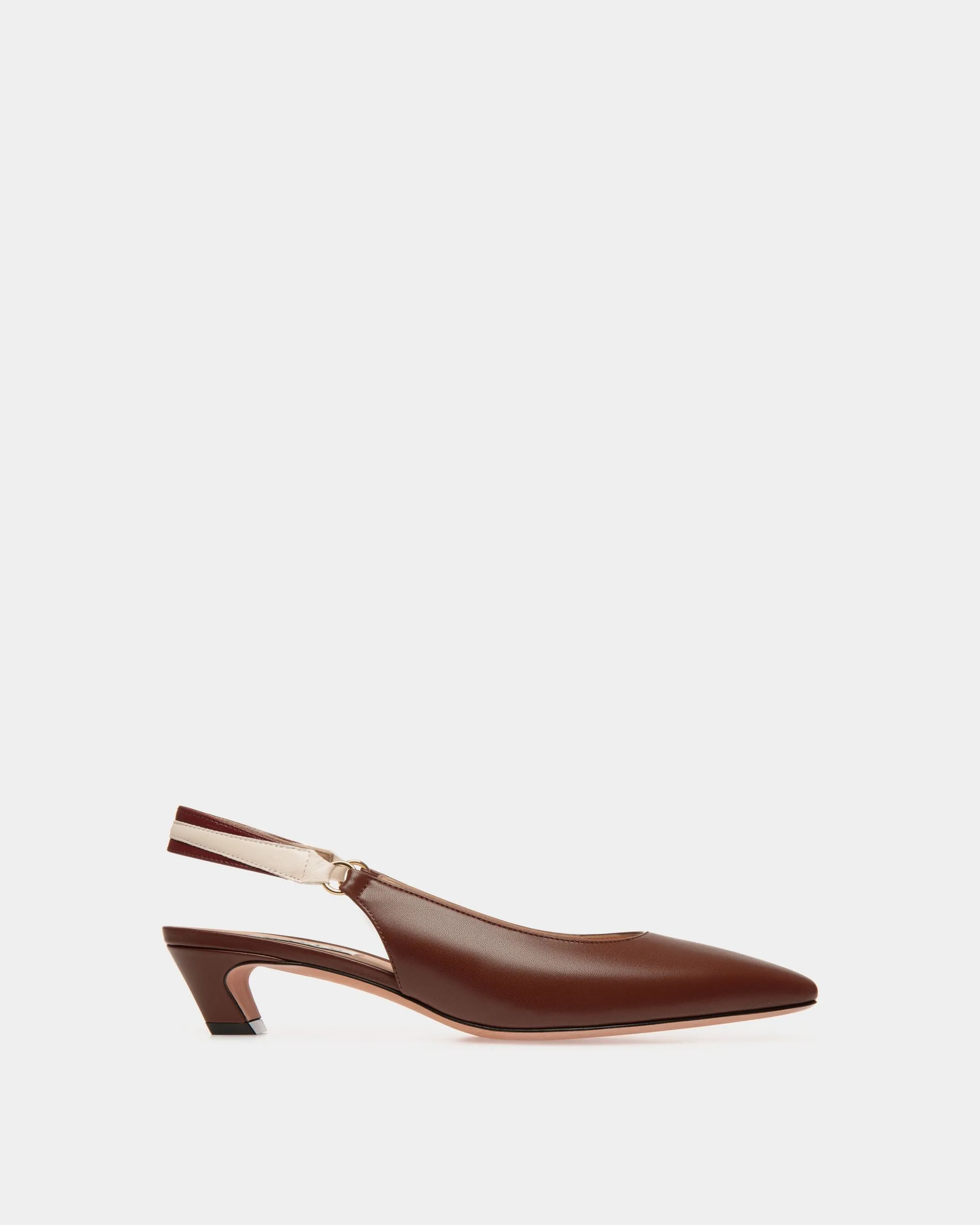 Brown Leather Sylt Slingback Pumps