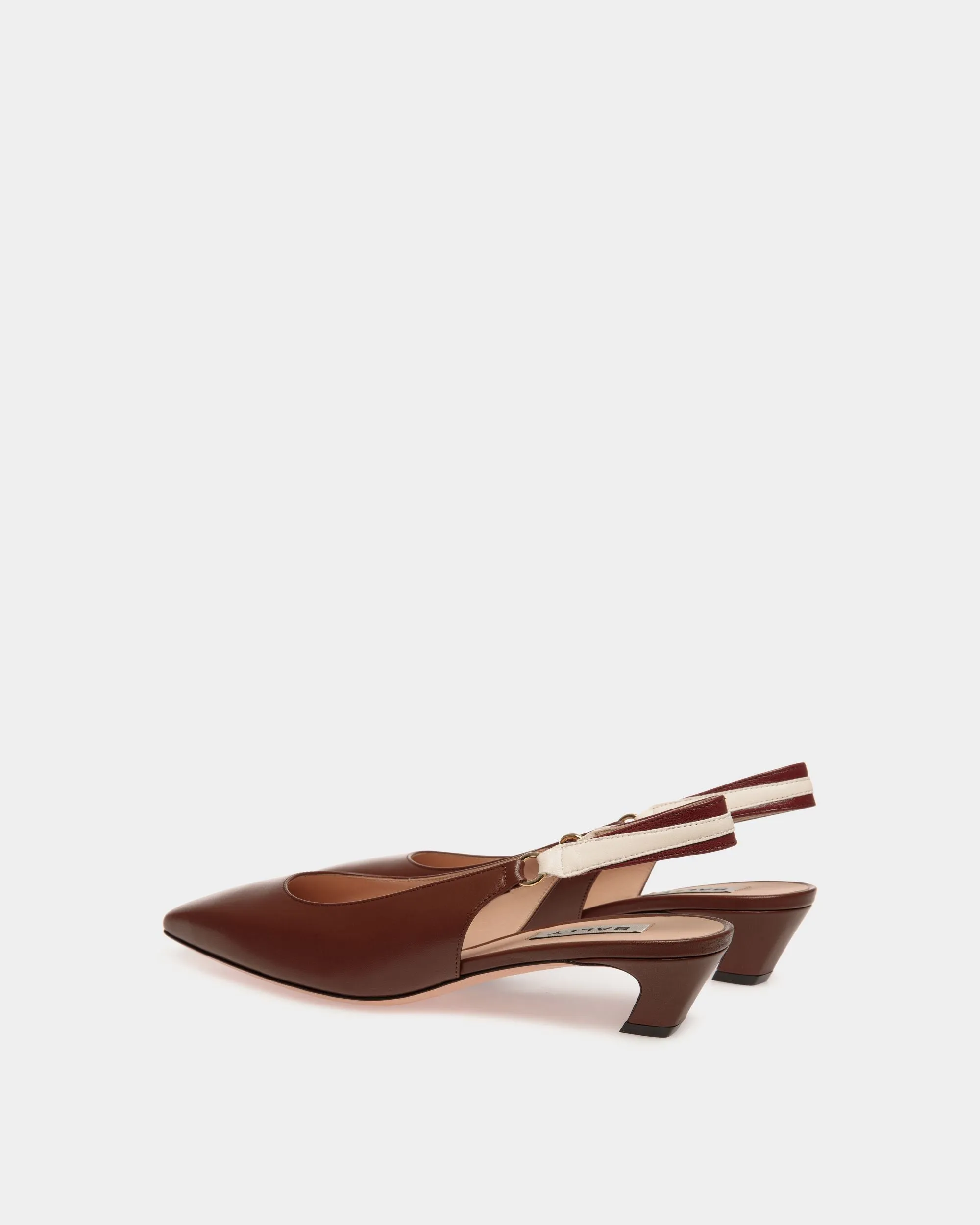 Brown Leather Sylt Slingback Pumps