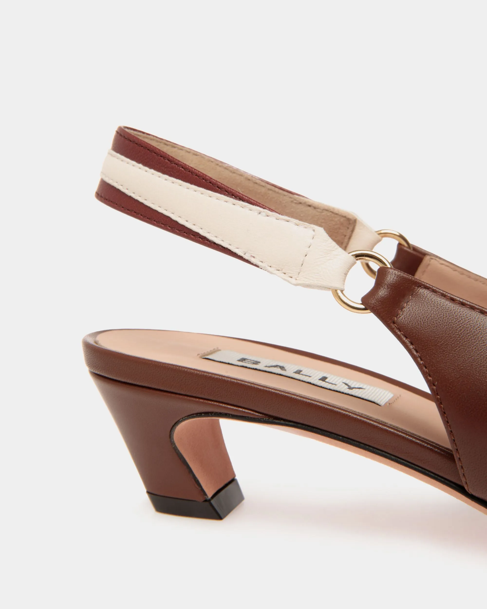 Brown Leather Sylt Slingback Pumps