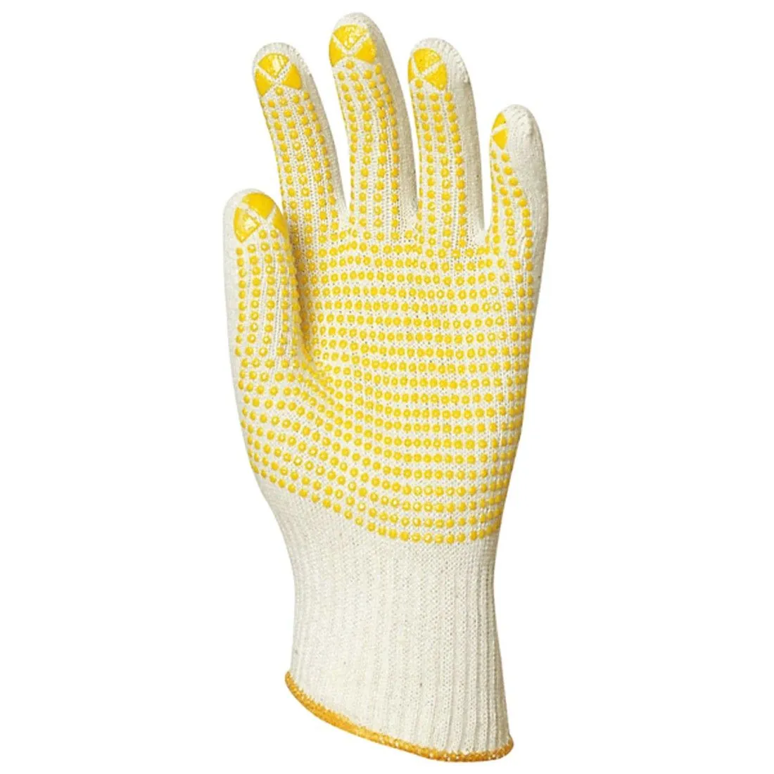 EUROSTRONG 4360 Yellow Cotton Knitted Handling Gloves - Pack of 10