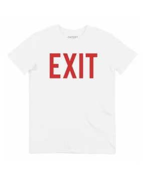 Exit Sign T-shirt - Par Ici La Sortie Design | Grafitee